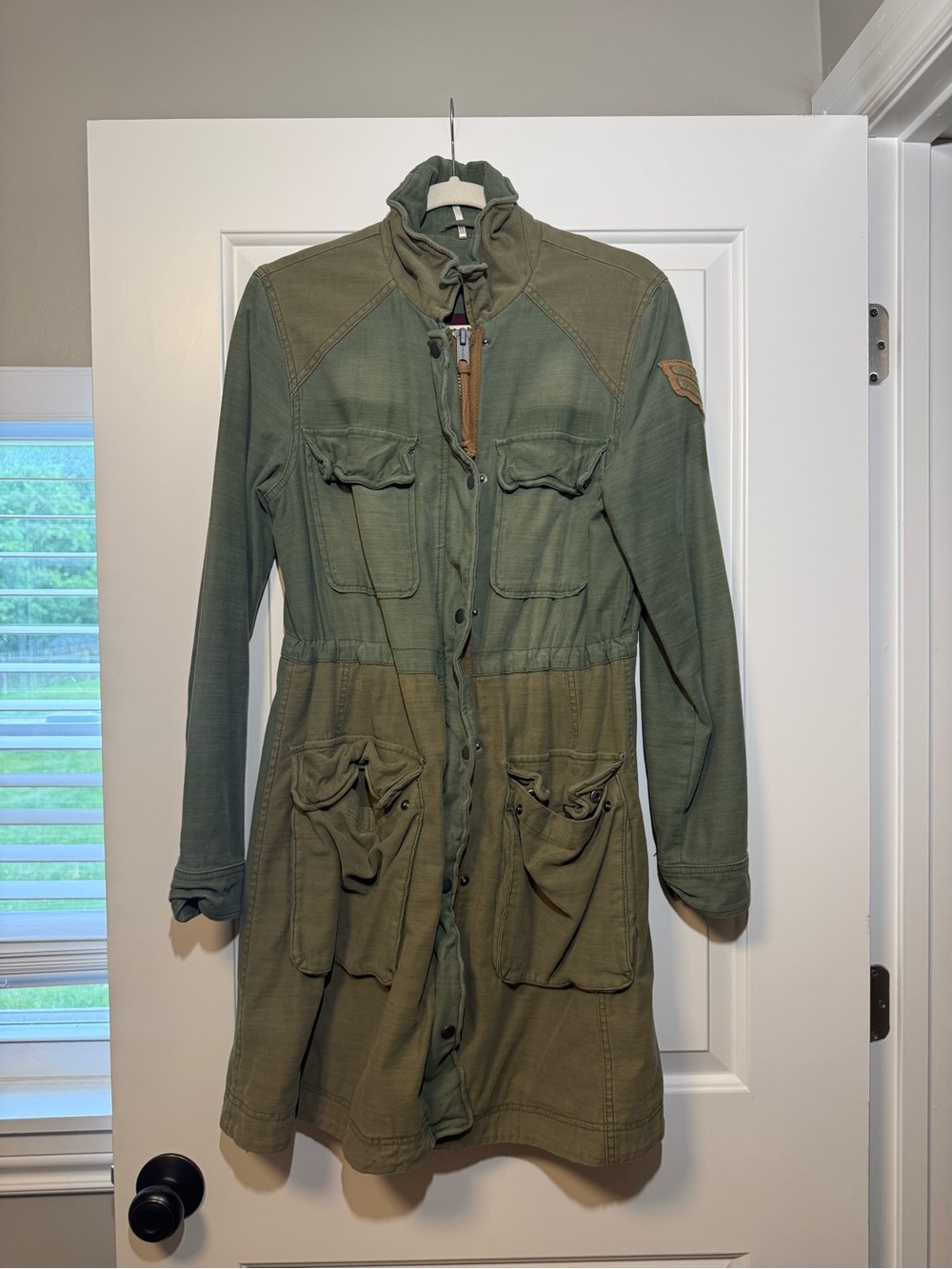 Free People Olive Green Utility Jacket Dress